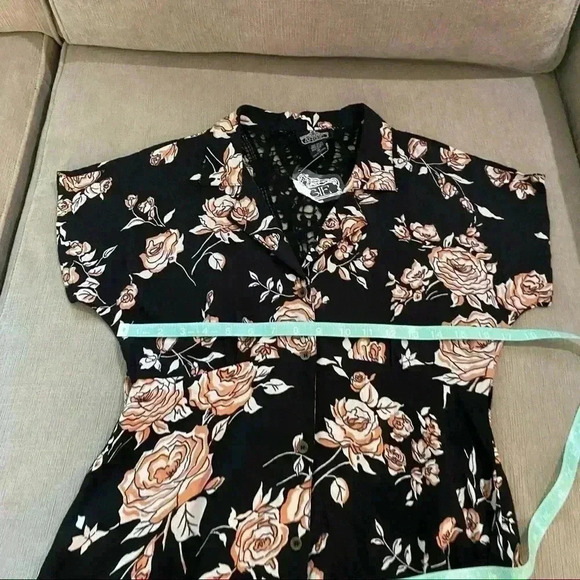 Angie Floral Print Button Down Mini Dress Size Medium NWT - Picture 7 of 10